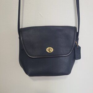 Vintage Coach Quincy Crossbody Shoulder Bag Purse Turnlock Black 9919